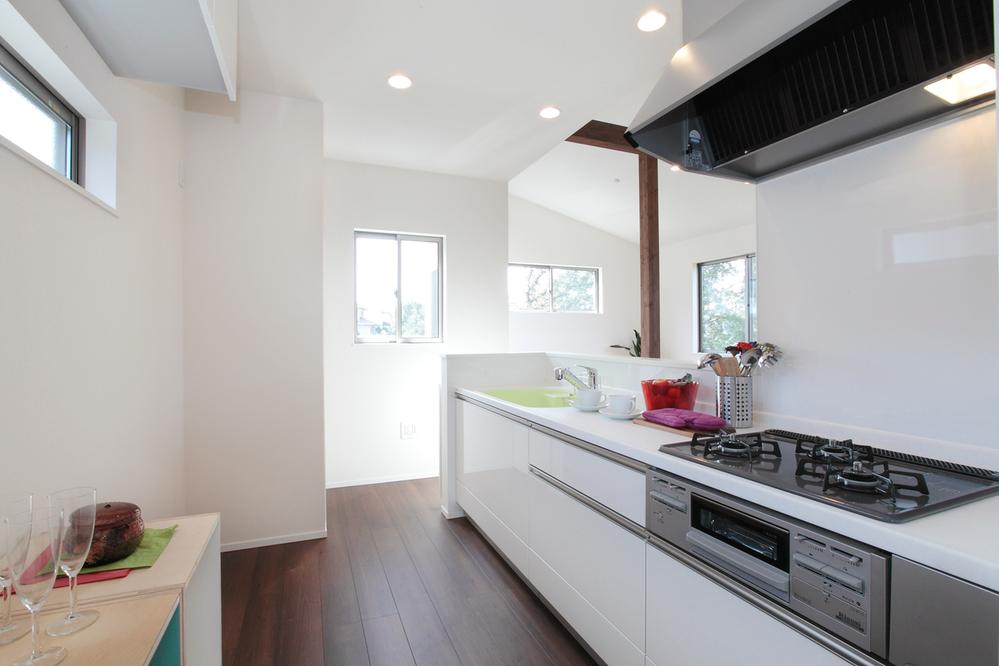 Building plan example (introspection photo). Example of construction (kitchen)