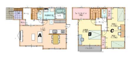 Building plan example (Perth ・ Introspection). Building plan example