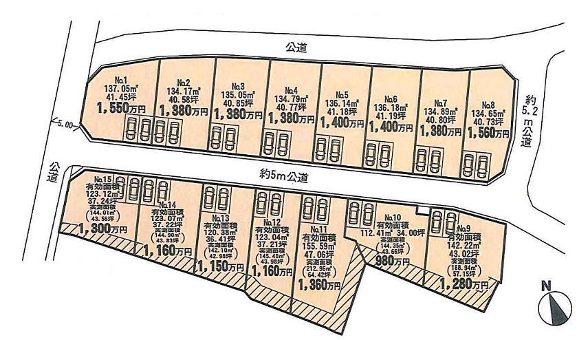 Compartment figure. Land price 9.8 million yen, Land area 144.35 sq m
