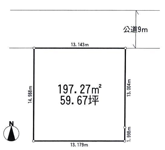 Compartment figure. Land price 18 million yen, Land area 197.27 sq m