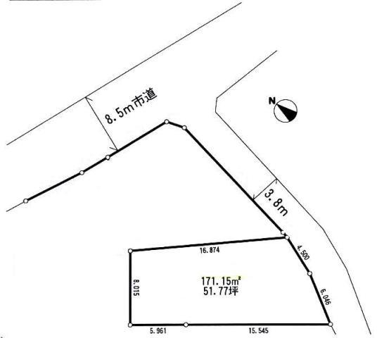 Compartment figure. Land price 10 million yen, Land area 171.15 sq m