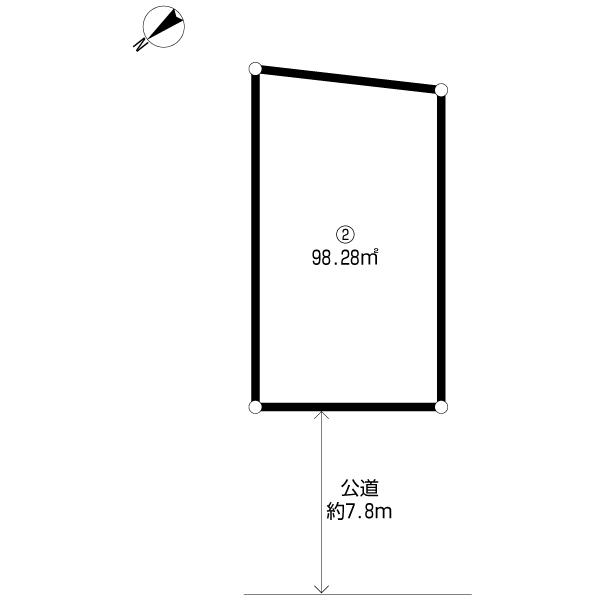 Compartment figure. Land price 28,200,000 yen, Land area 98.28 sq m