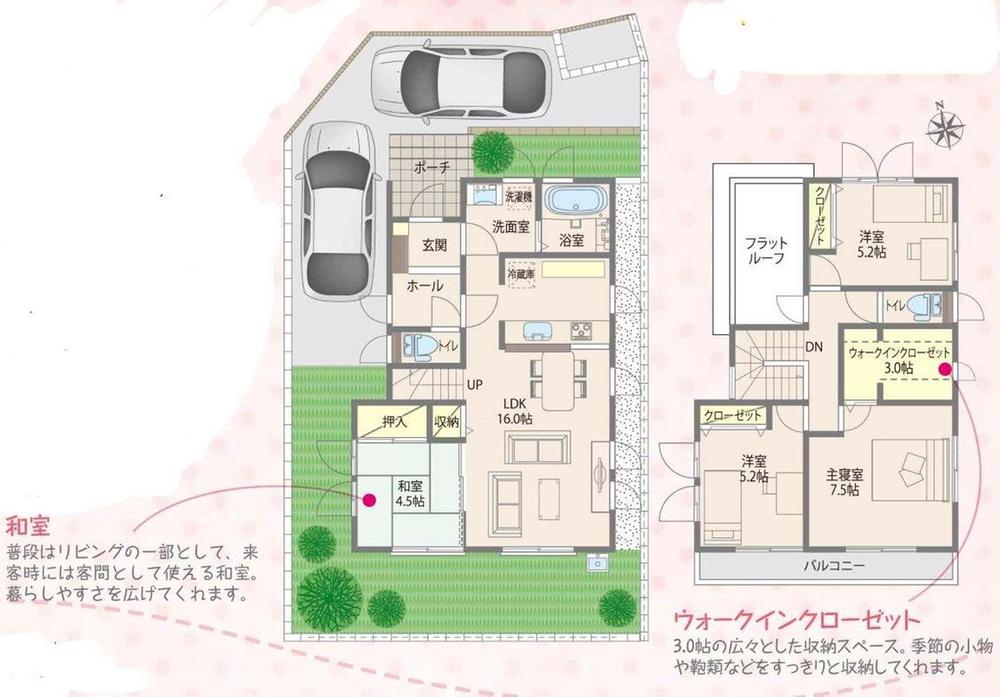 Building plan example (Perth ・ Introspection). Building plan example ( Issue land) Building Price      Ten thousand yen, Building area    sq m