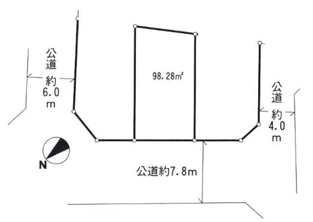 Compartment figure. Land price 28,200,000 yen, Land area 98.28 sq m