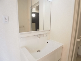 Washroom. Vanity is a reliable ally in the busy morning.