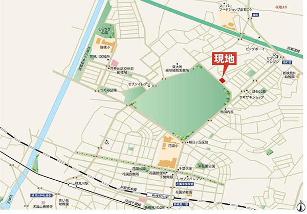 Local guide map.  ※ Near the guide map