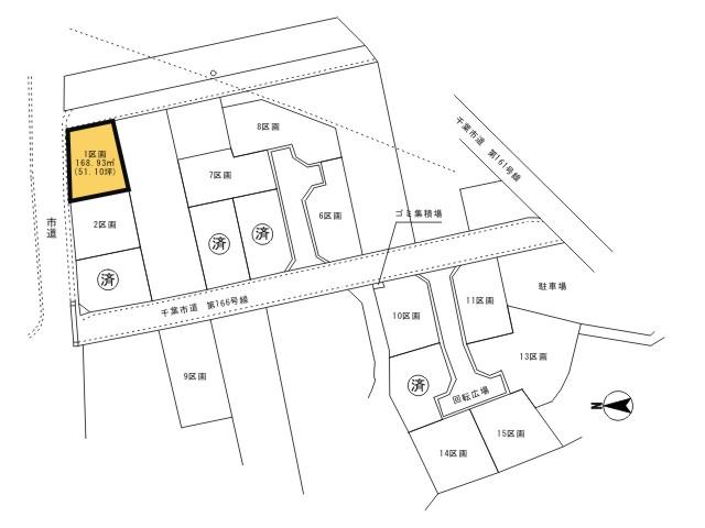 Compartment figure. Land price 19,800,000 yen, Land area 168.93 sq m
