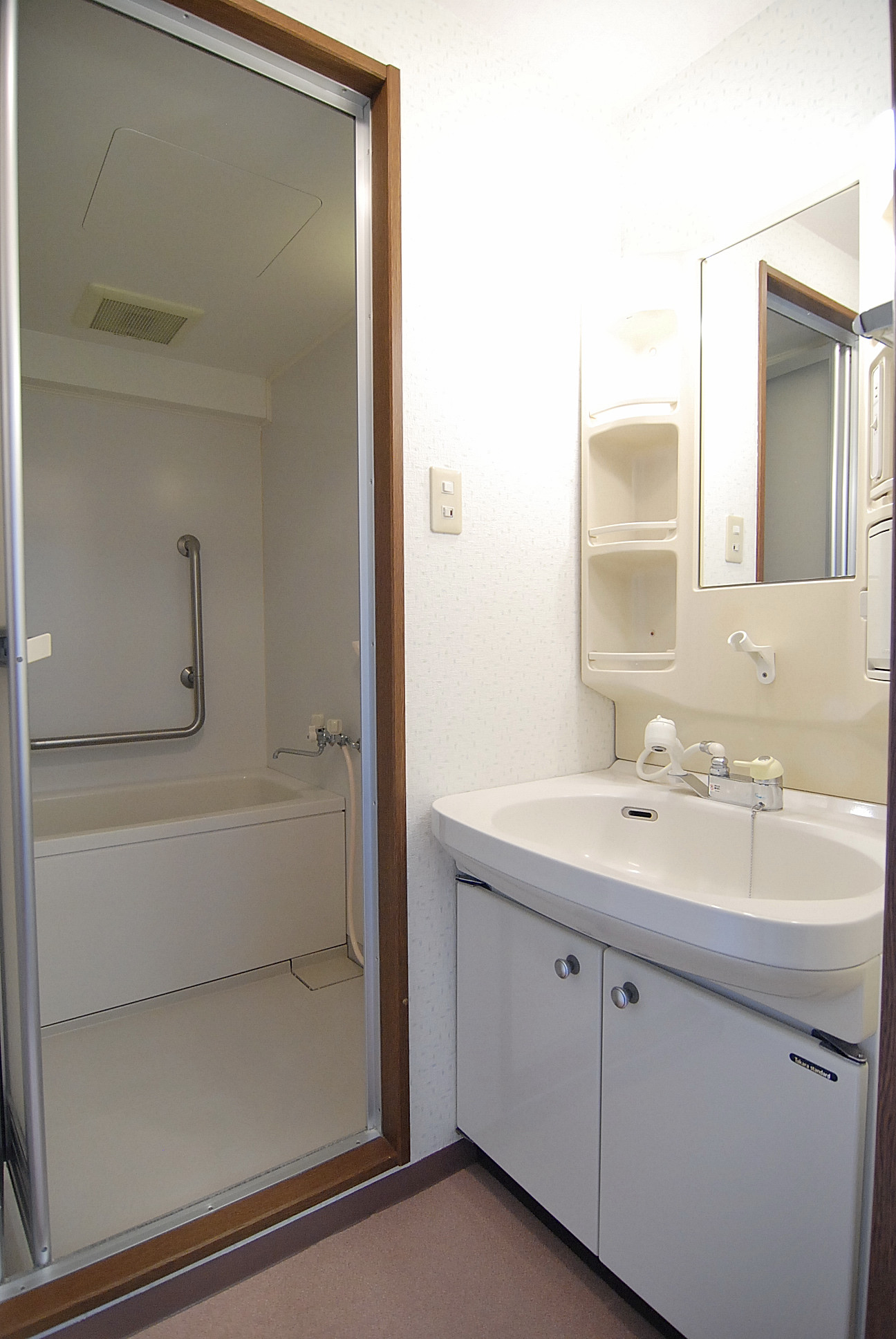 Washroom. Wash room and back bathroom We are also ensuring washing machine space.