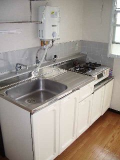 Kitchen. Kitchen is put also 2 lot gas stoves.