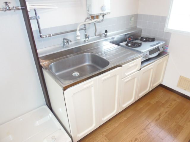 Kitchen. Kitchen is put also 2 lot gas stoves.