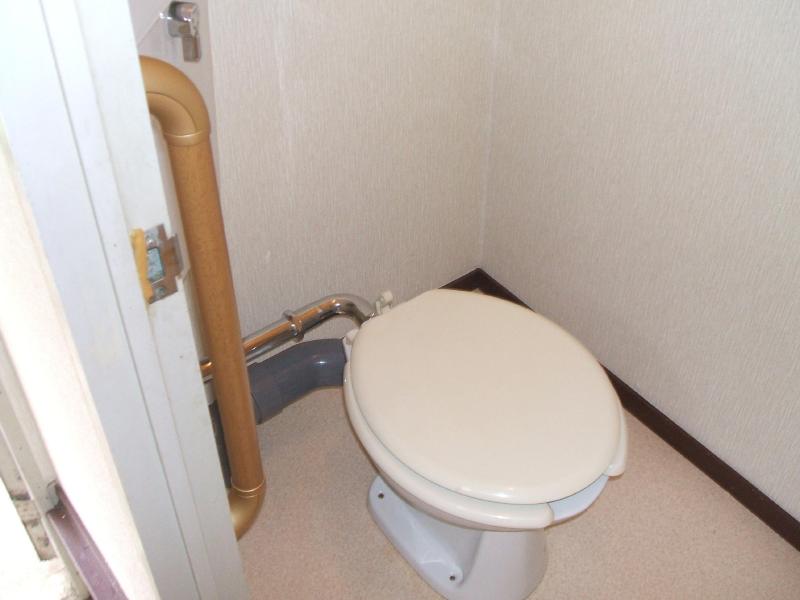 Toilet. It is a space with a cleanliness