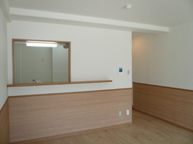 Living and room. Convenient counter