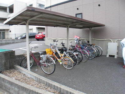 Other common areas. It is a roof with bicycle parking.