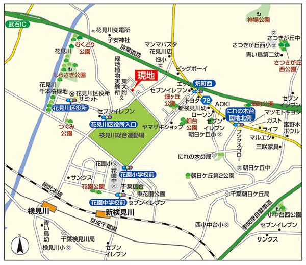 Local guide map.  ※ Near the guide map