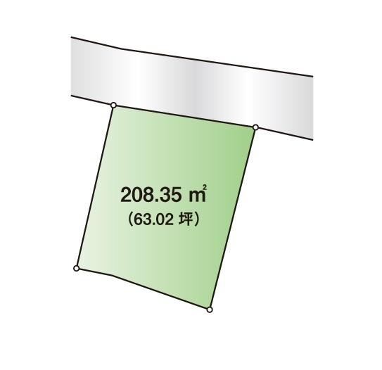 Compartment figure. Land price 17.8 million yen, Land area 208.35 sq m