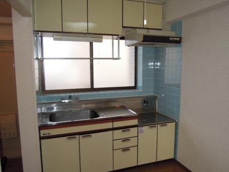 Kitchen. Two-burner gas stove installation Allowed