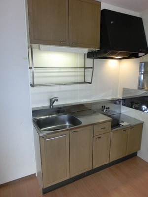 Kitchen. Two-burner gas stove installation Allowed