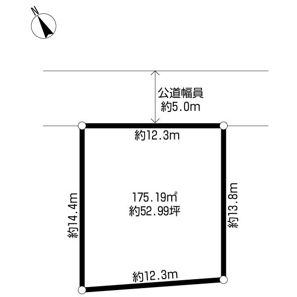 Compartment figure. Land price 18,800,000 yen, Land area 175.19 sq m
