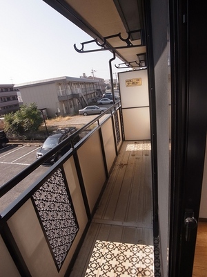 Balcony. The south side of the balcony that span into two chambers