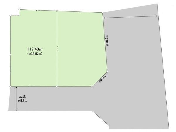 Compartment figure. Land price 39 million yen, Land area 117.43 sq m