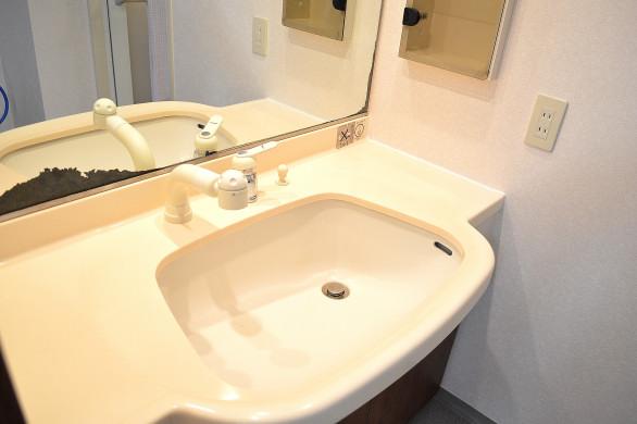 Wash basin, toilet. Wash basin