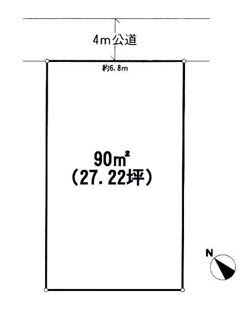 Compartment figure. Land price 8.8 million yen, Land area 90 sq m