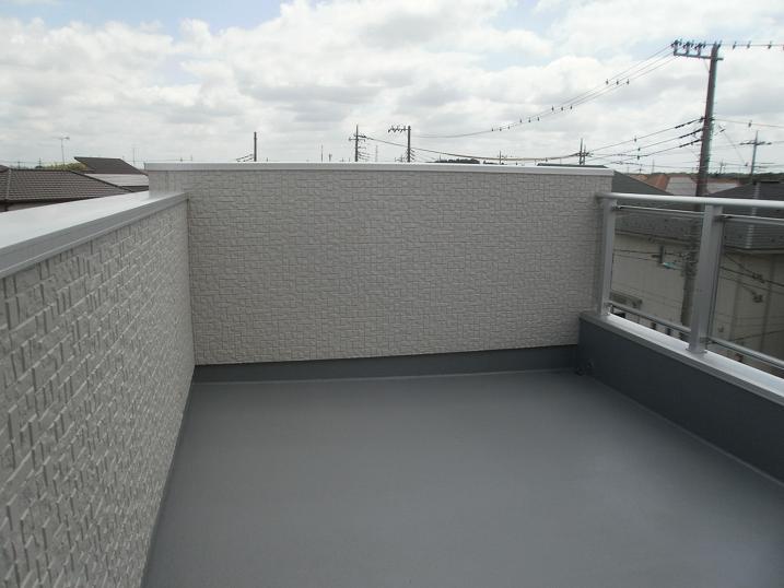 Building plan example (introspection photo). Example of construction (Sky balcony)