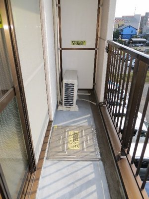 Balcony. A bright room