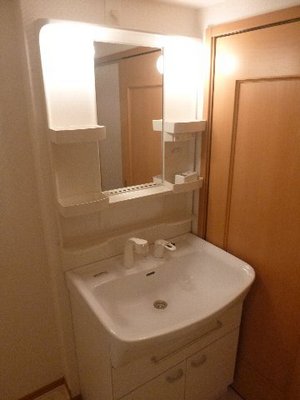 Washroom. Happy independence washbasin