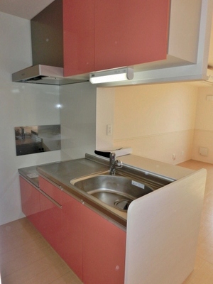 Kitchen. Two-burner gas stove can be installed