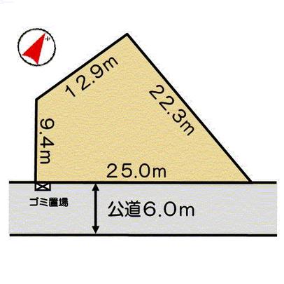 Compartment figure. ● southeast road 6.0m against road (public road)