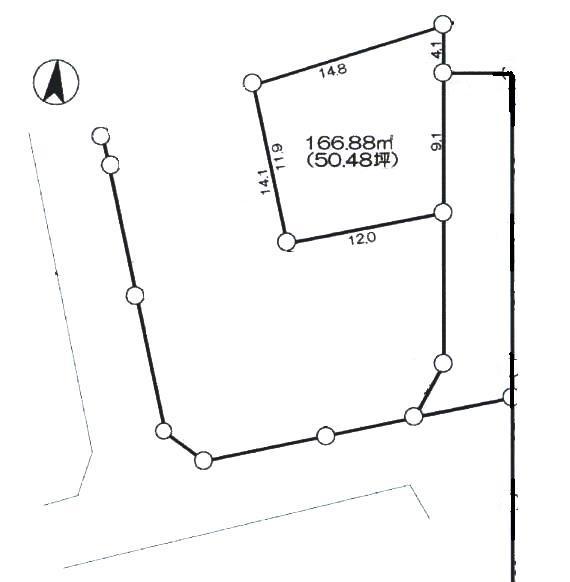 Compartment figure. Land price 15.1 million yen, Land area 166.88 sq m
