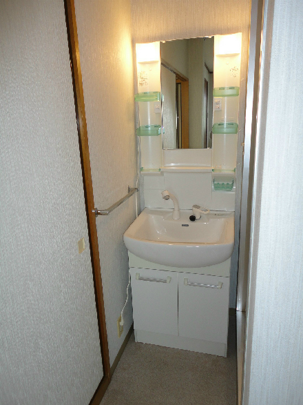 Washroom. Women in happy shampoo dresser