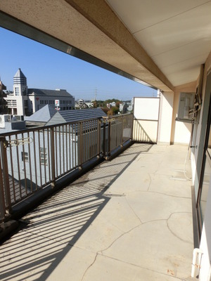 Balcony. Wide balcony