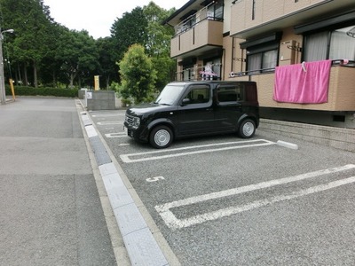 Parking lot. There is on-site parking. 