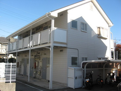 Building appearance. Stylish whitewashed