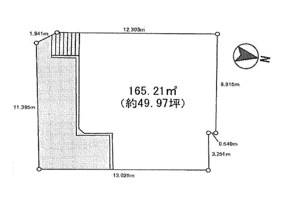 Compartment figure. Land price 17.5 million yen, Land area 165.21 sq m
