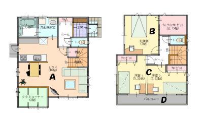 Building plan example (Perth ・ Introspection). Building plan example