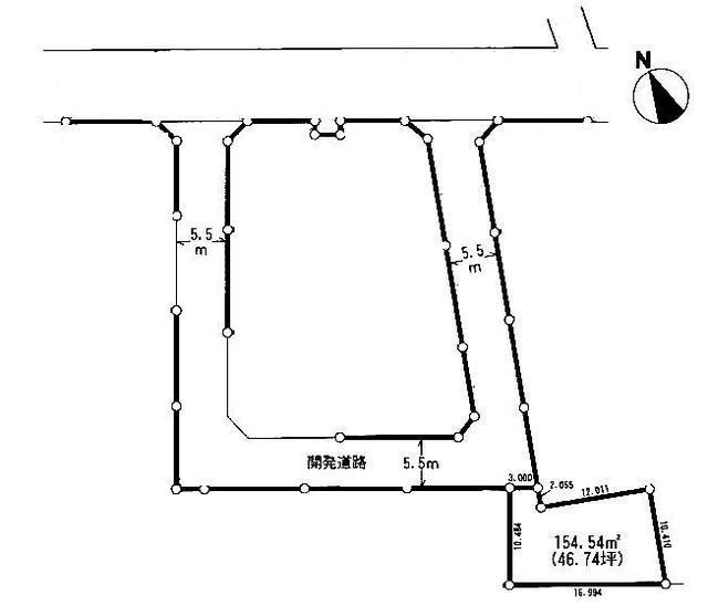 Compartment figure. Land price 10 million yen, Land area 154.54 sq m