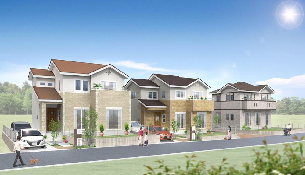 Building plan example (Perth ・ appearance). Appearance forecast is Perth. Increase the value of the house at that to unify the streetscape landscape.