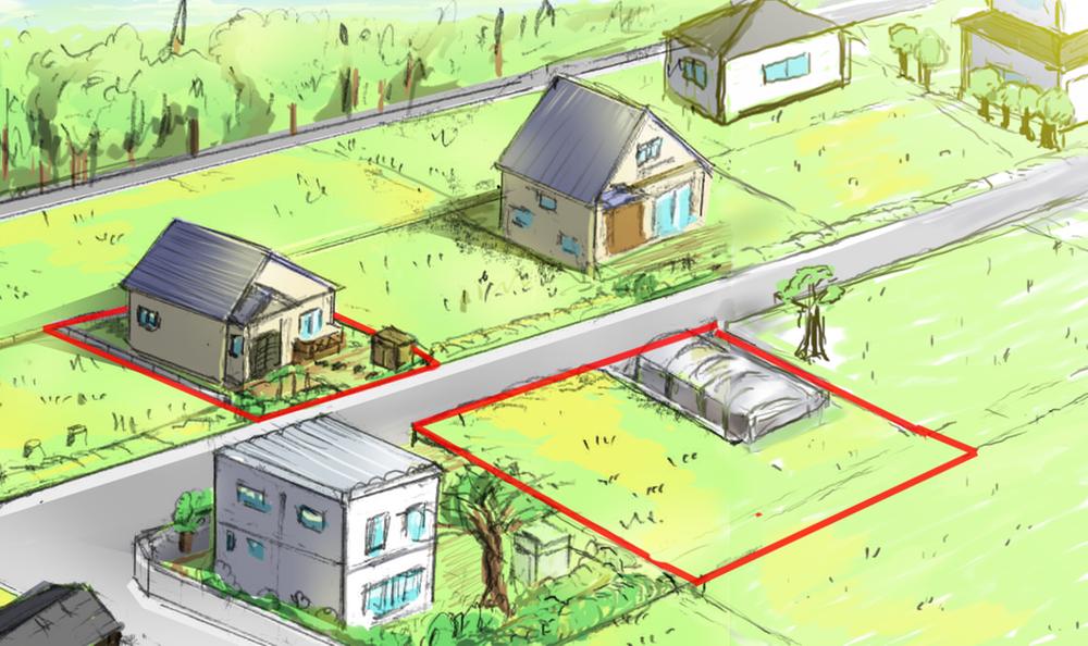 Other. Sketches (within the red frame is on site)
