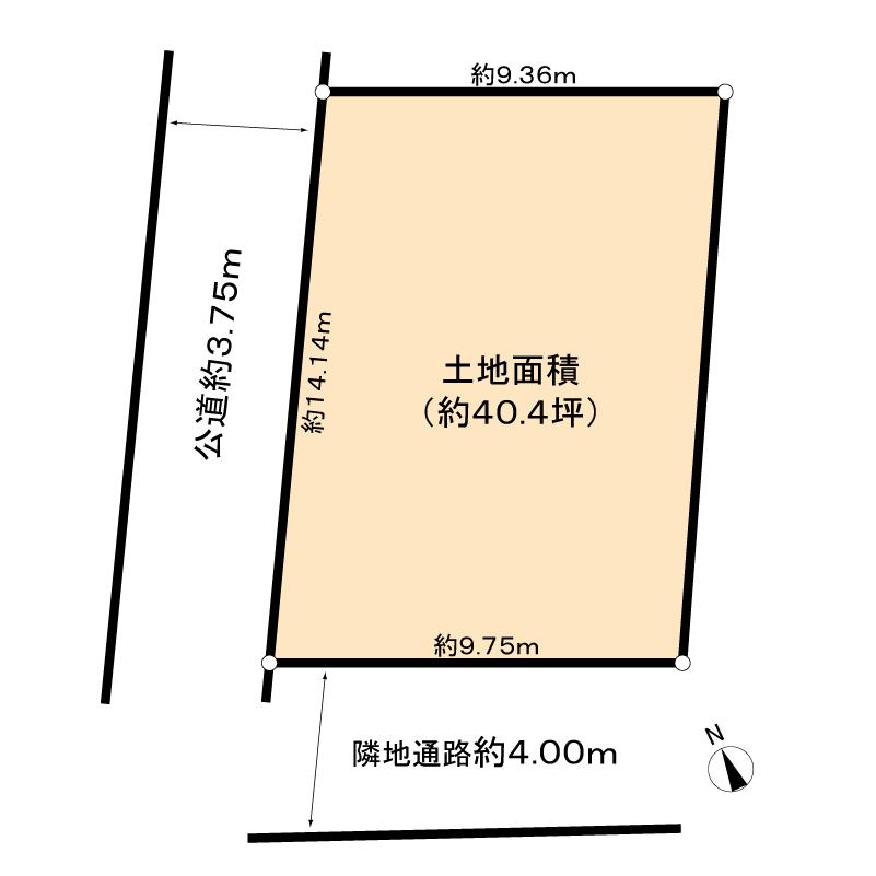 Compartment figure. Land price 25,800,000 yen, Land area 133.83 sq m