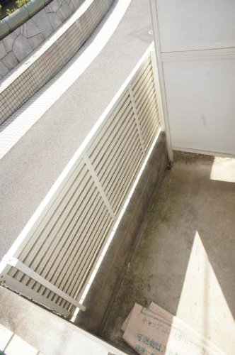 Balcony. It is safe because it is on a hill at the first floor