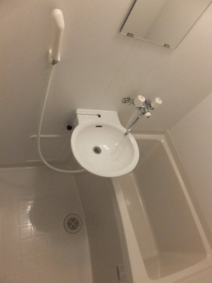 Bath. With bathroom dryer