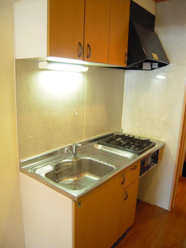 Kitchen. System kitchen with grill