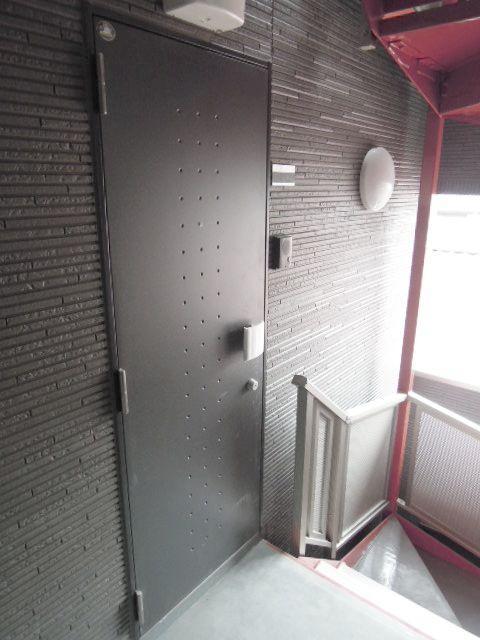 Entrance. It is the entrance door of modern design.