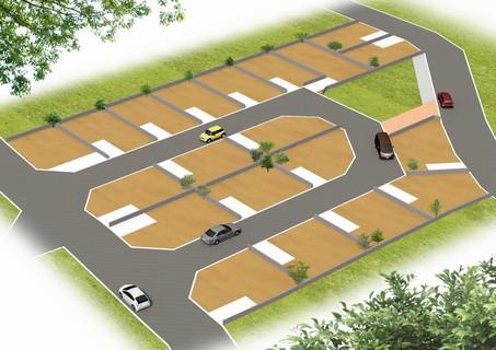 All 20 compartments Rendering, 5.5m width of the development road is spread, Good residential land development site area 100 sq m or more of the shaped areas are aligned, It large Town