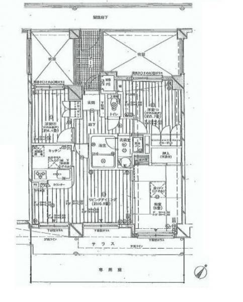 Floor plan. 1LDK, Price 13.8 million yen, Occupied area 62.99 sq m