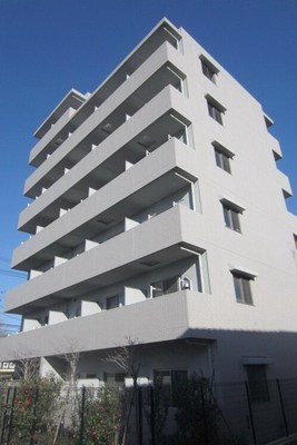 Building appearance. Auto-lock entrance of the apartment. Bright back facing the road