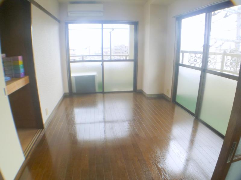 Living and room. Because the large window sunny